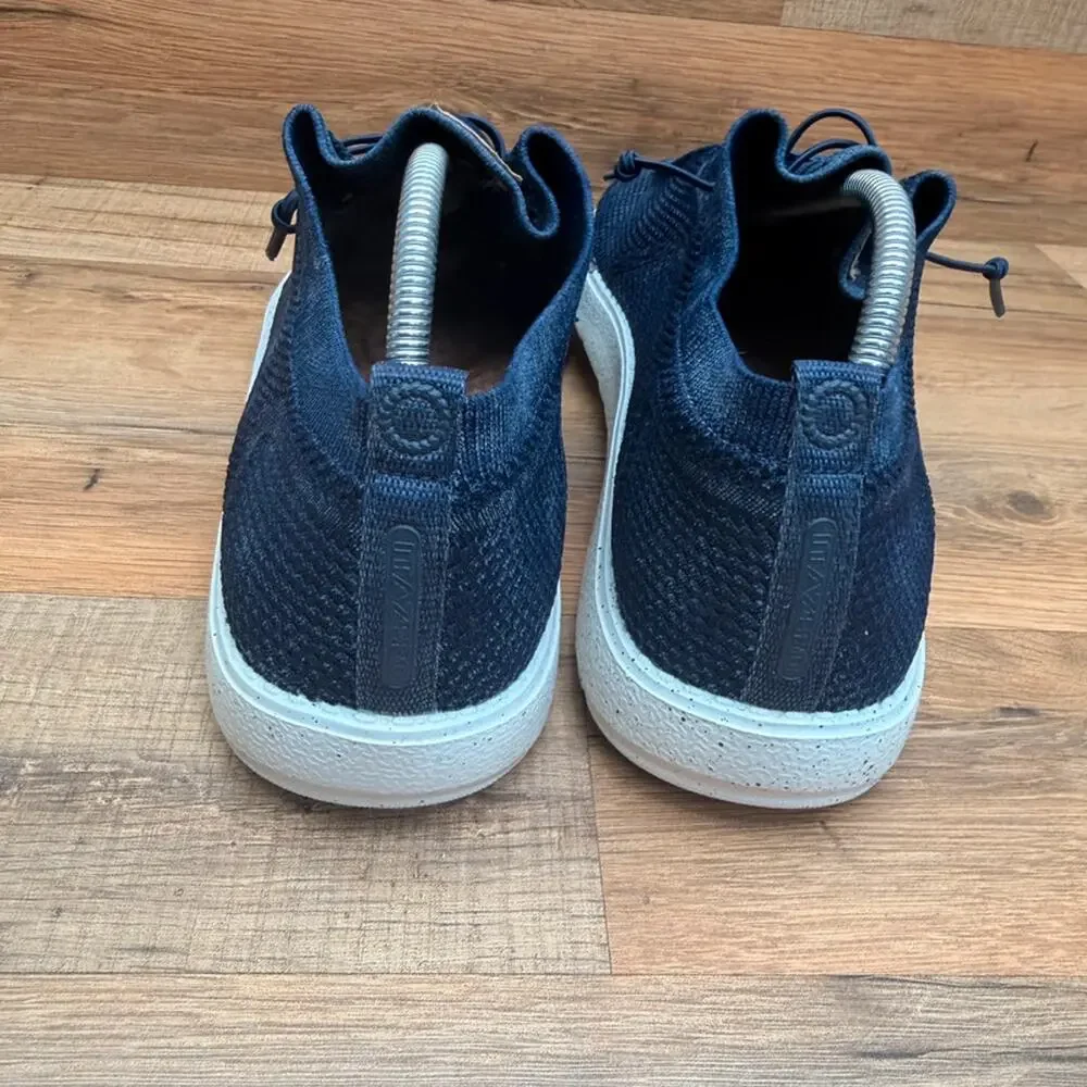 Itazero men Size 9.5 Navy Blue Mesh Slip On Loafers Boat Shoes